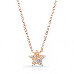 Pave Diamond Star Necklace