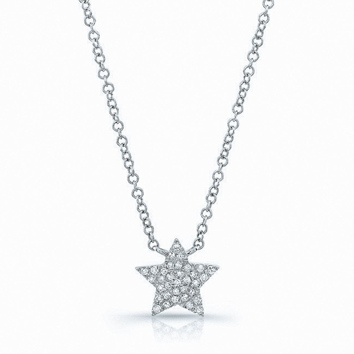 Pave Diamond Star Necklace