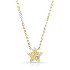 Pave Diamond Star Necklace