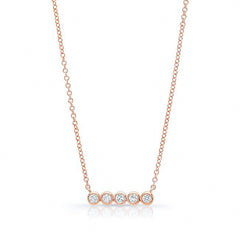 Mini Diamond Bezel Bar Necklace