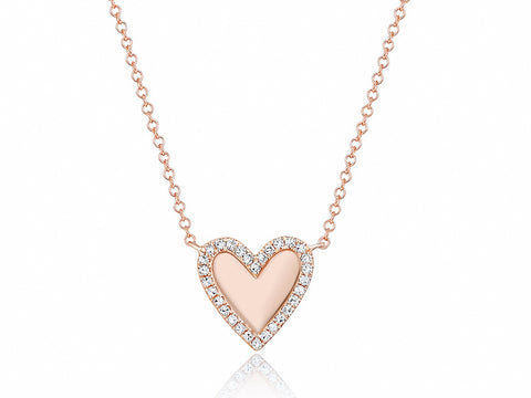 Diamond Halo Heart Necklace