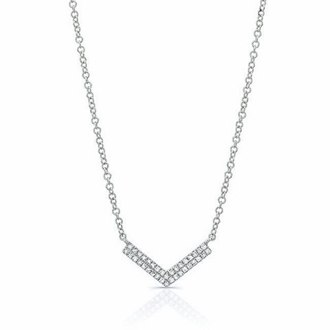 Diamond Double Chevron Necklace