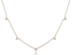 Diamond Triangle Station Necklace