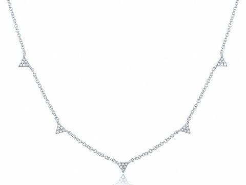 Diamond Triangle Station Necklace