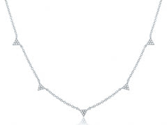 Diamond Triangle Station Necklace