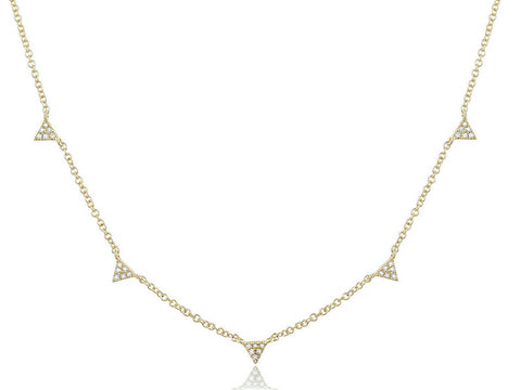 Diamond Triangle Station Necklace