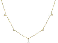 Diamond Triangle Station Necklace