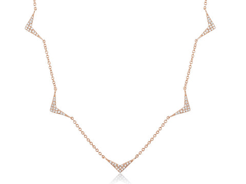 Chevron Station Chain Necklace