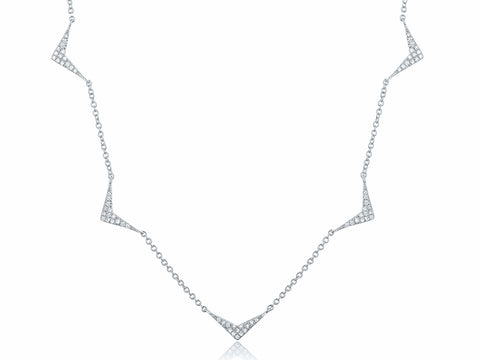 Chevron Station Chain Necklace