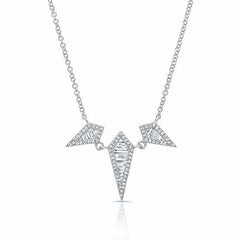Baguette Shield Trio Necklace