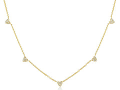 5 Heart Station Necklace