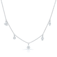 Evil Eye Tiny Charms Necklace