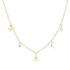 Moon Tiny Charms Necklace