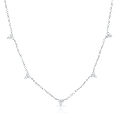 Diamond 5 Trio Station Necklace