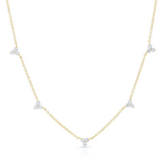 Diamond 5 Trio Station Necklace