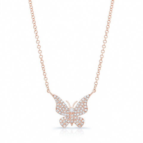 Medium Diamond Butterfly Necklace