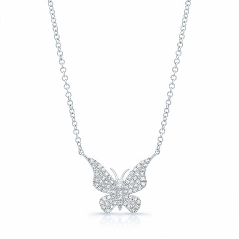 Medium Diamond Butterfly Necklace