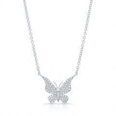 Medium Diamond Butterfly Necklace