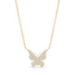 Medium Diamond Butterfly Necklace