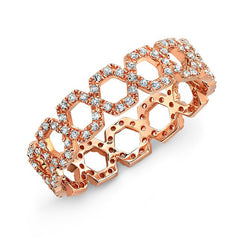 Open Hexagon Eternity Band