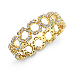 Open Hexagon Eternity Band