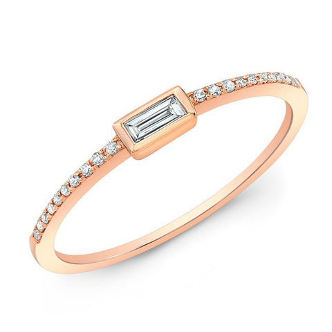 Baguette Bar Diamond Ring