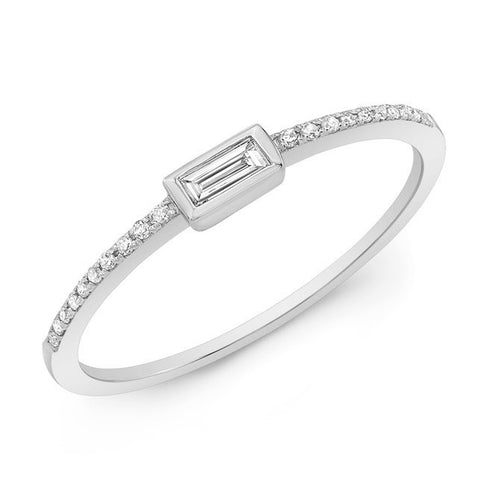 Baguette Bar Diamond Ring