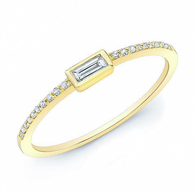 Baguette Bar Diamond Ring