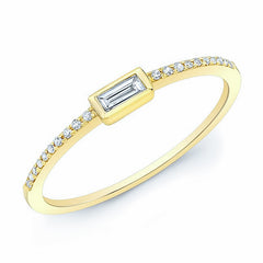 Baguette Bar Diamond Ring