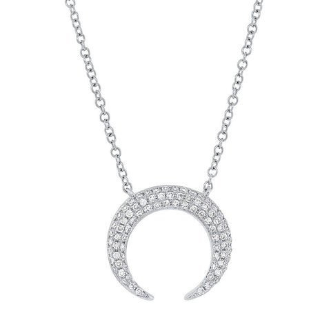 Pave Crescent Necklace